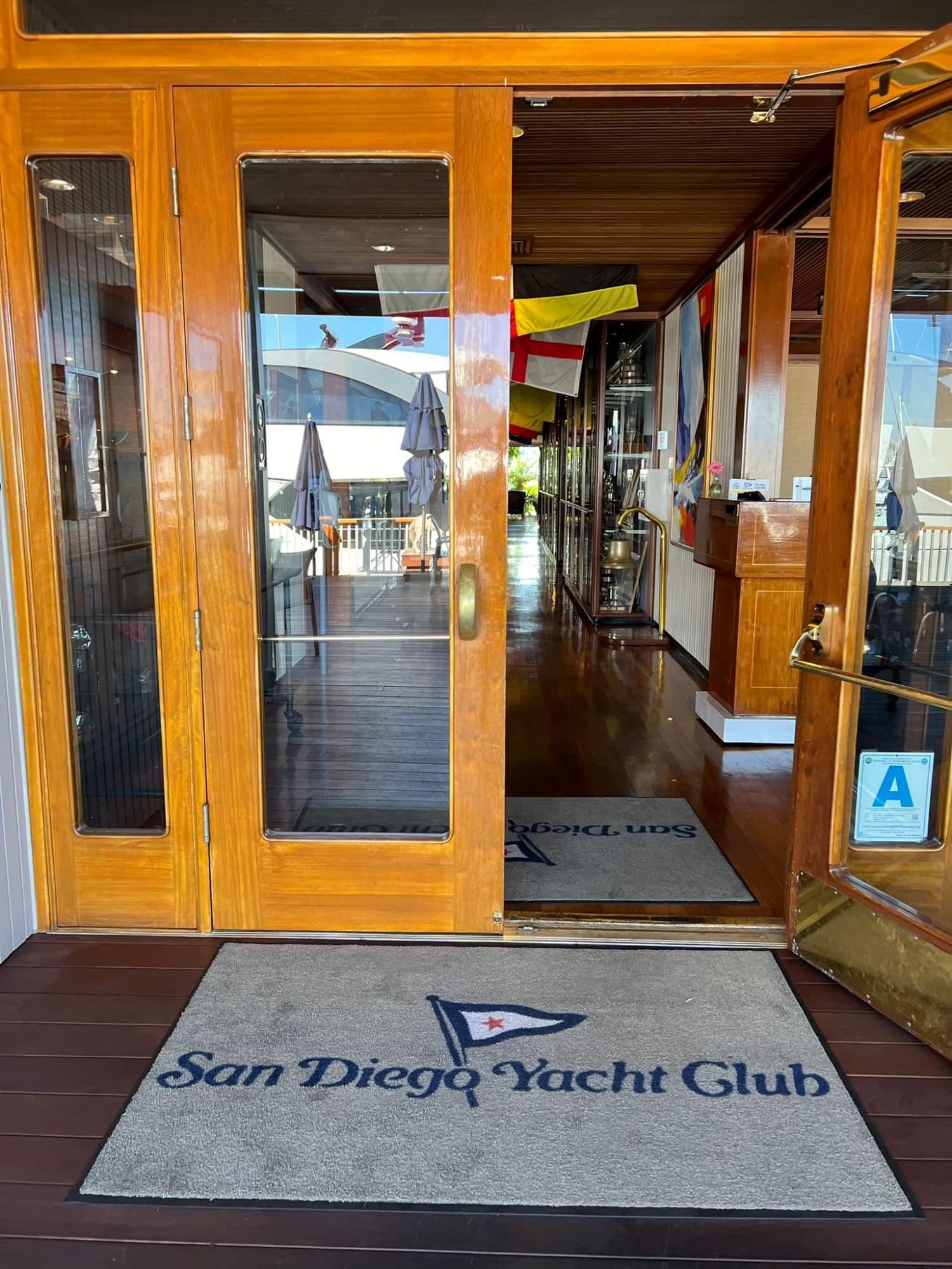 The entrance to the San Diego Yacht Club